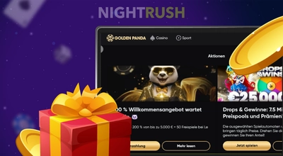 Golden Panda Casino Willkommenbonus und Promotionen