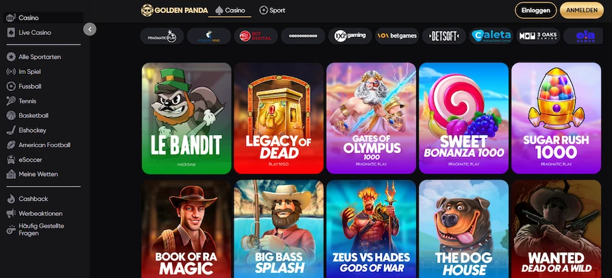 Golden Panda Casino Spielautomaten