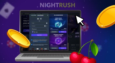 Jet Casino Startseite mit Registrierung