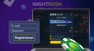 Registrierung im EgoGames Casino