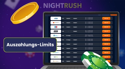 Auszahlungs-Limits und verschiedene Zahlungsmethoden im Online Casino