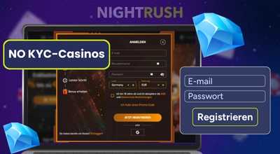 Registrierung und Anmeldung im Online Casinos.