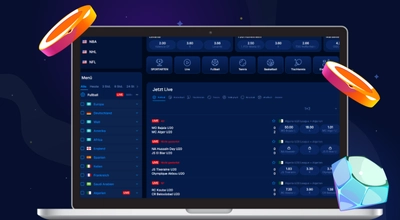 Sportwetten Bereich mit Sportarten zum Wetten