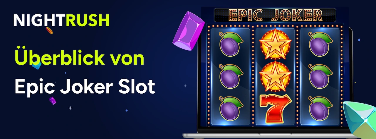Epic Joker Spielautomat mit Symbolen
