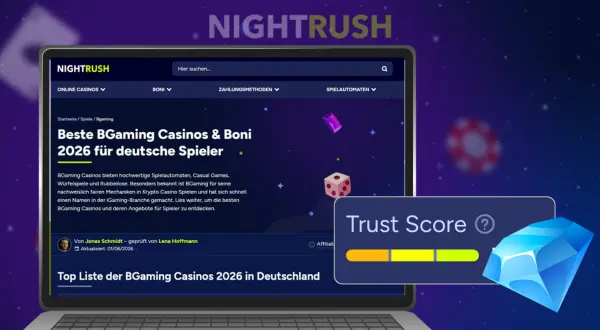 BGaming Casinos, gelistet von Nightrush