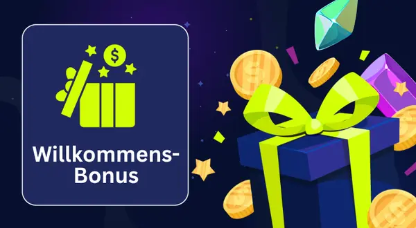 Willkommensbonus auf einem Registrierungsbildschirm
