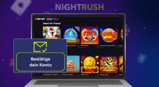 Spielerkonto bei Rockyspin Casino bestätigen