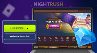 Ein Laptop, auf dem die Website des Abu King Casinos angezeigt wird, mit einem Pop-up-Fenster, das einen Willkommensbonus anbietet.