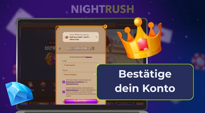 Ein Laptop, auf dem die Website des Abu King Casinos mit einem Pop-up-Anmeldeformular angezeigt wird.