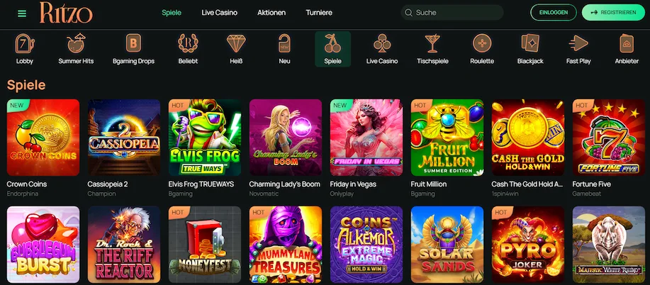 Ritzo Spielanbieter.