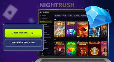 Sportuna Webseite mit Willkommensbonus und Spielautomaten