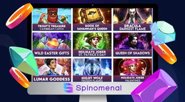 Spinomenal Spielautomaten auf einem Computer Bildschirm