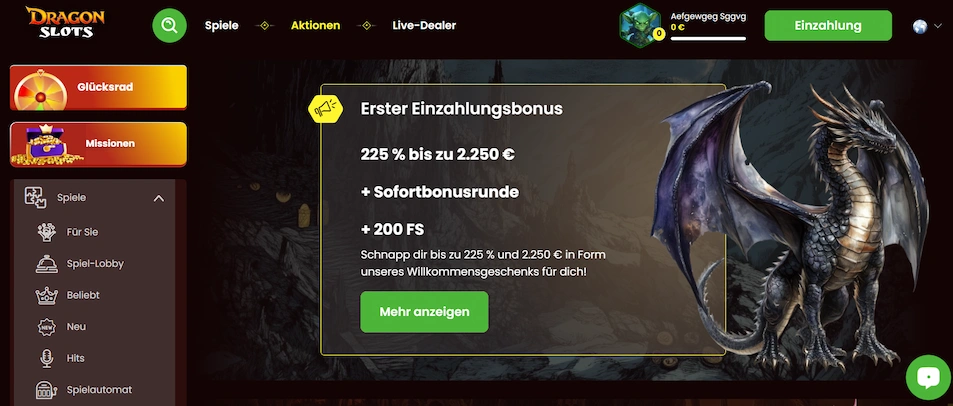 Dragon Slots Promotionen mit Einzahlungsbonus.