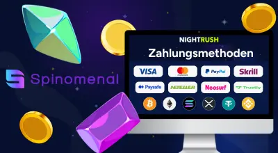 Schnelle Zahlungsmethoden wie Visa, Mastercard, Paysafe, Neteller und Skrill