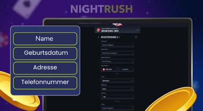 Persönliche Daten im Mafia Casino eingeben