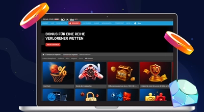 Megapari Homepage mit Spielautomaten und Casino Spielen