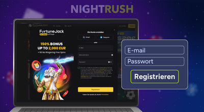 Bei FortuneJack registrieren und Bonus sichern