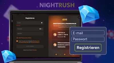 Registrierung auf der SlotLair Casino Webseite
