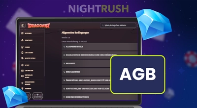 Dragonia Casino mit den Allgemeinen Geschäftsbedingungen
