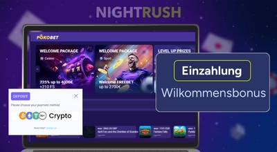 PokoBet Casino Einzahlung mit Kryptowährungen