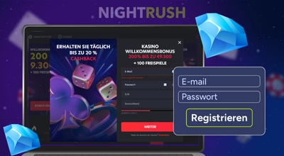 1Red Casino Registrierungs-Formular.