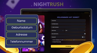 Donbet Casino Konto erstellen und registrieren