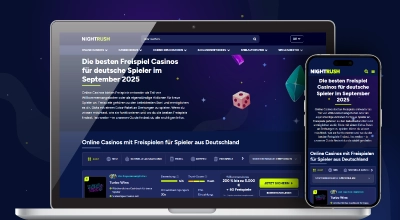 Nightrush-Webseite mit den besten Freispiel-Casinos für deutsche Spieler.