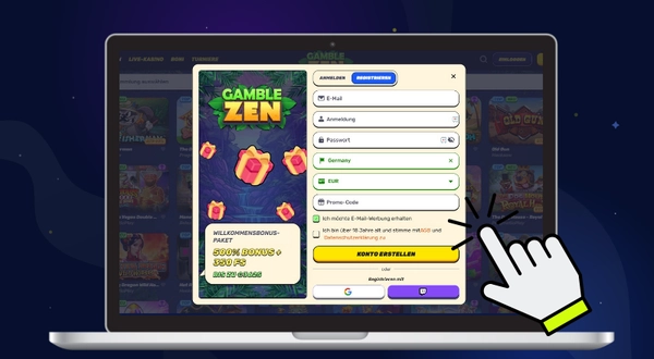 Gamblezen Casino Registrierungsformular