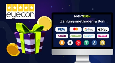 Bonus und Zahlungsmethoden wie Visa, Mastercard Bitcoin und Neteller