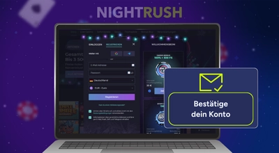 Registrierungsformular ausfüllen und Konto bestätigen bei Izzy Casino.