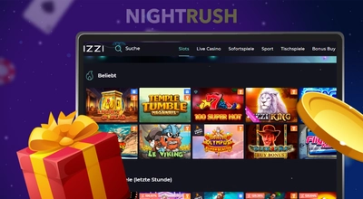 Izzy Casino Auswahl an Casino Spielen und Slots.