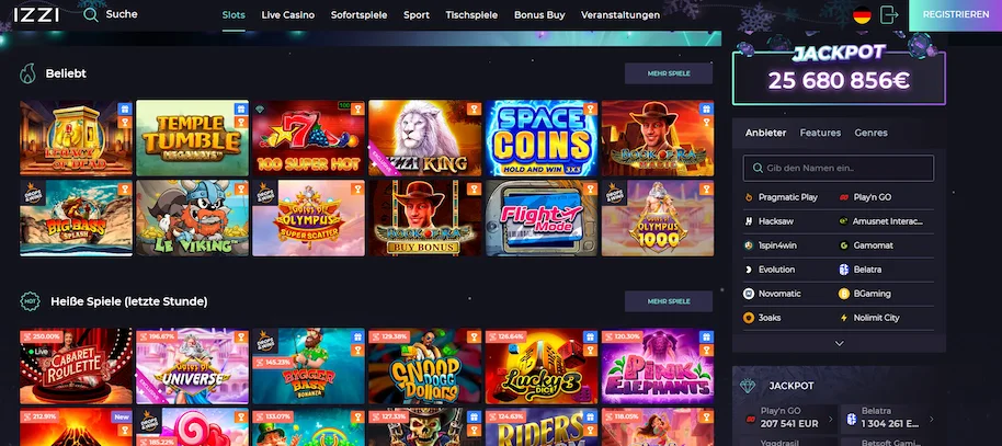 Izzy Casino slotspielen.