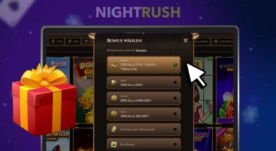 Willkommensbonus im Lanista Casino auswählen.