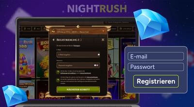 Registrierungsformular im Lanista Casino