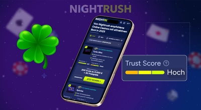 Lizenzierte Casinos mit Trust Score bei Nightrush