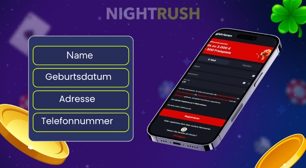 Formular für die Registrierung bei Yep Casino