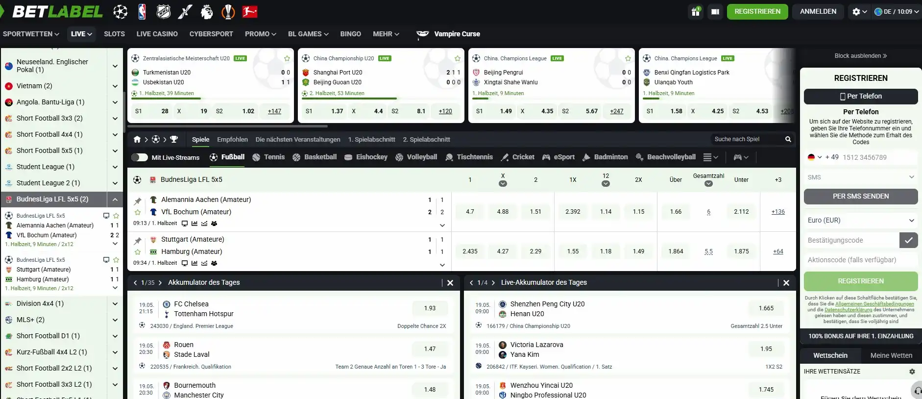 BetLabel Casino Sportwetten und Live-Wetten