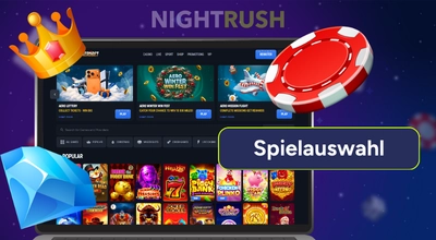 Spielauswahl im Online Casino