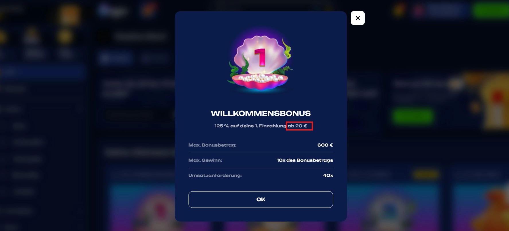 Fugu Casino Willkommensbonus Mindesteinzahlung