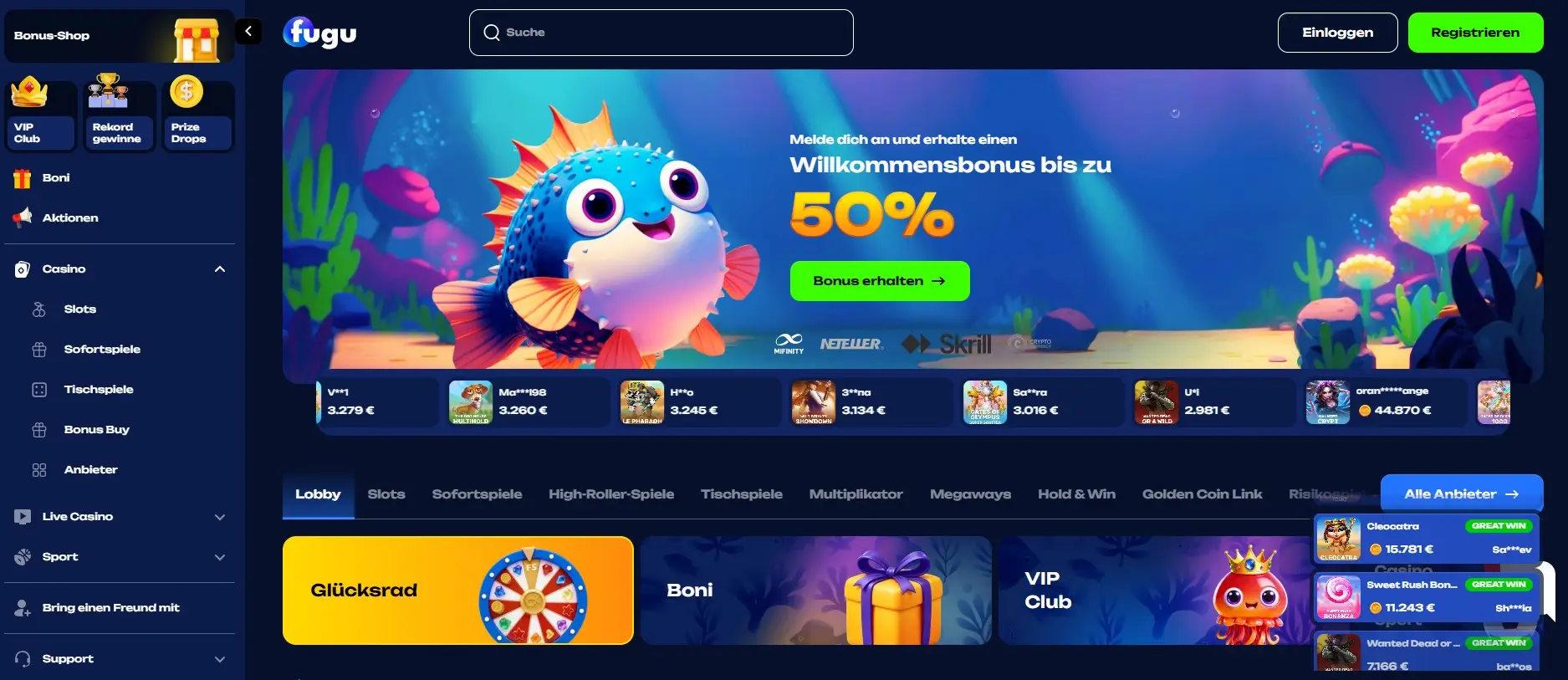 Fugu Casino Startseite