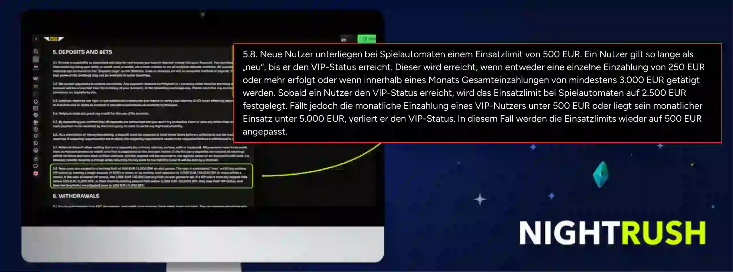 Holyluck Casino Geschäftsbedingungen.