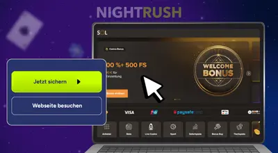 Sol Casino Homepage mit Willkommensbonus