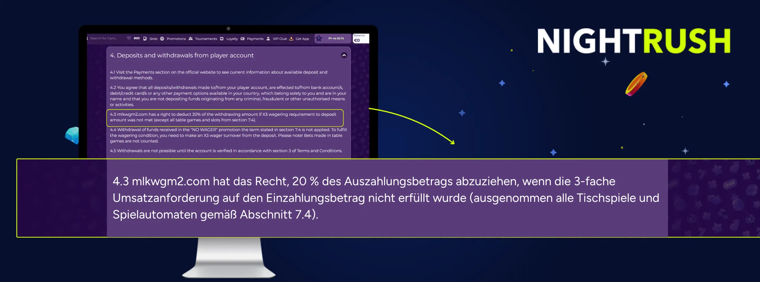 MilkyWay Casino Auszahlungsbedingungen und Umsatzanforderungen