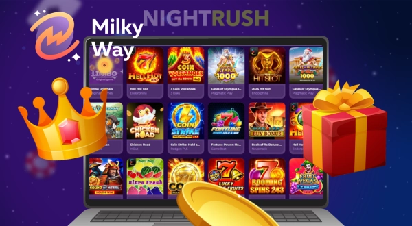 Auswahl an Casino Spielen und Spielautomaten im MilkyWay Casino