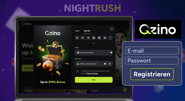 Qzino Casino Registrierung