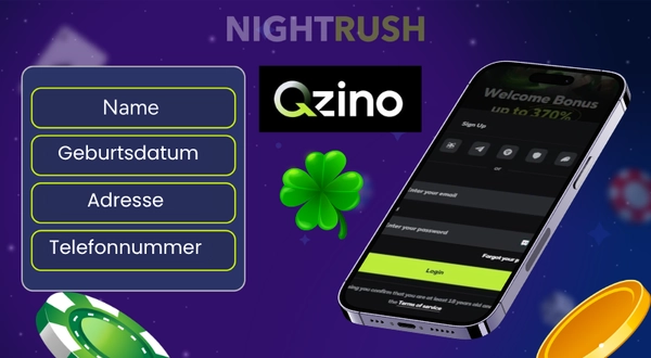 Qzino Casino Anmeldung vervollständigen