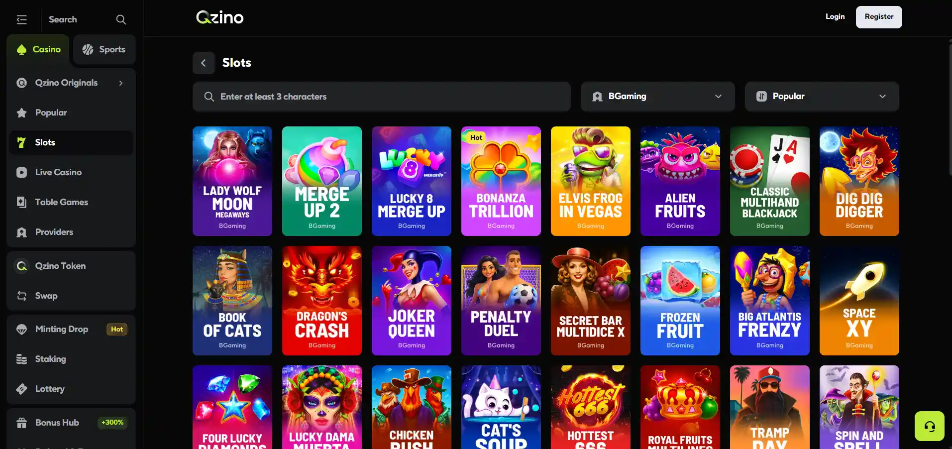 Qzino Casino Spielautomaten
