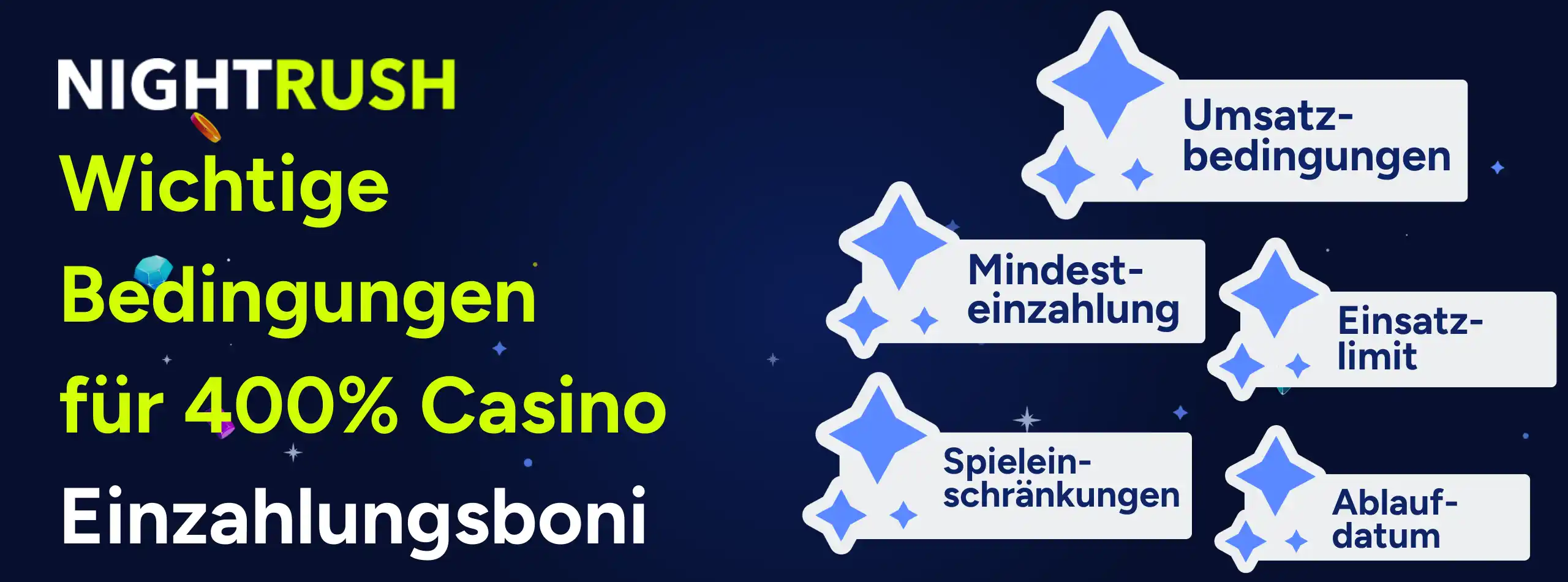 Visuelle Darstellung eines Casino Bonusangebots mit Münzen und Spielchips