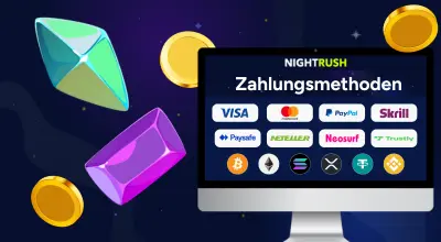 Zahlungsmethoden wie Visa, Mastercard, Neteller, Skrill und PayPal