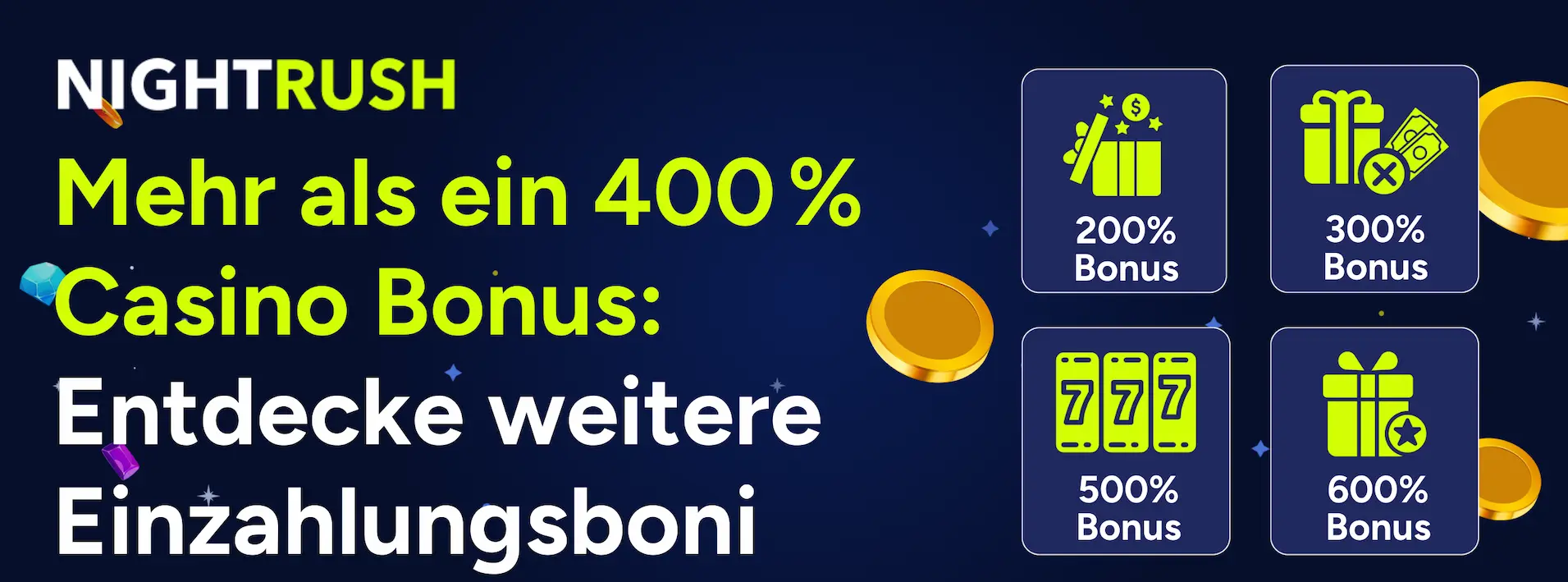Mehr als ein 400 % Casino Bonus: Entdecke weitere Einzahlungsboni